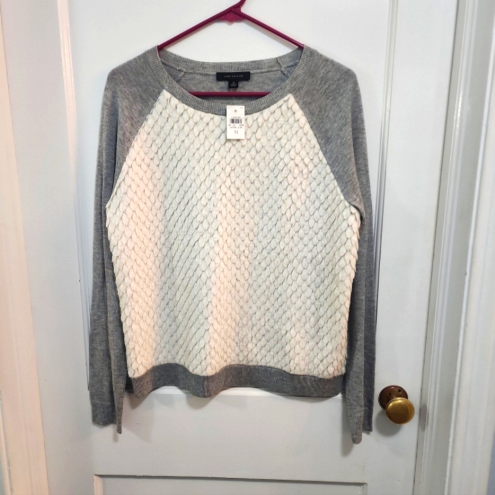 Ann Taylor Faux Bird feather sweater